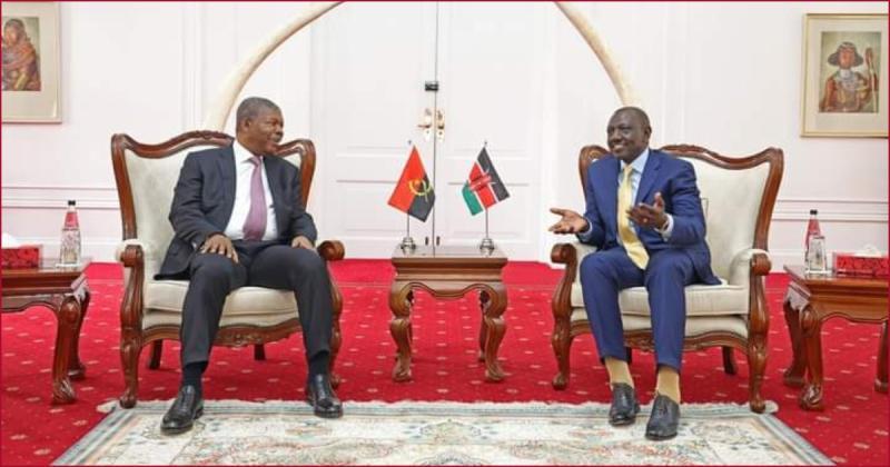 President William Ruto with his Angolan counterpart João Lourenço.